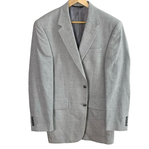 Jos. A. Bank Size 40 L Men's Linen Wool Sport Cost Blazer Jacket Gray Business - Picture 1 of 9